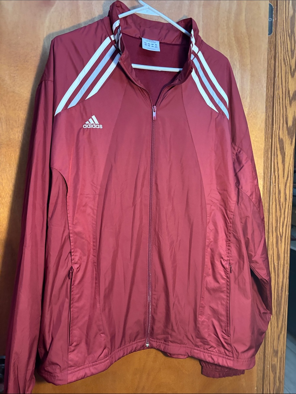 adidas Men's Maroon Track Jacket